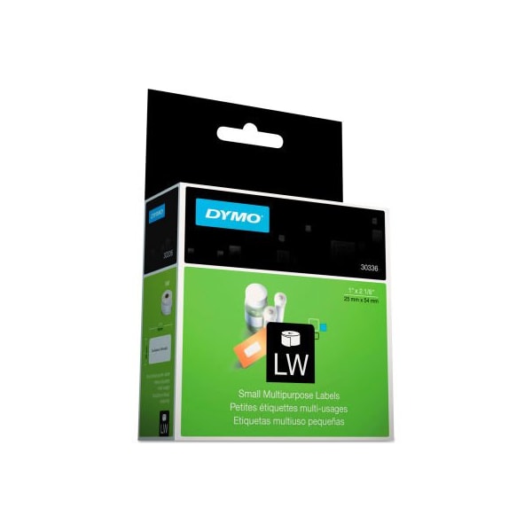 Dymo DYMO LabelWriter Multipurpose Labels, 1in x 2-1/8in, White, 500 Labels/Roll 30336 - main